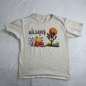 Killers Joshua Tree Desert Beige Short Sleeve Band Shirt Men's Small‎
